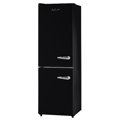 iio Kitchen RM1 Black 11 cu. ft. Retro Frost Free Refrigerator with Bottom Freezer