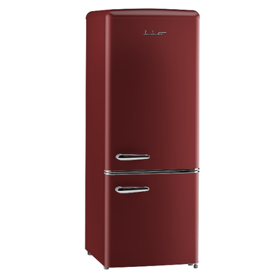 iio Kitchen FF1 Wine Red 7 Cu. Ft. Retro Refrigerator with Bottom Freezer