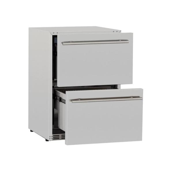 Summerset SSRFR-24DR2 24" Stainless Steel 5.3c Outdoor Rated 2-Drawer Refrigerator