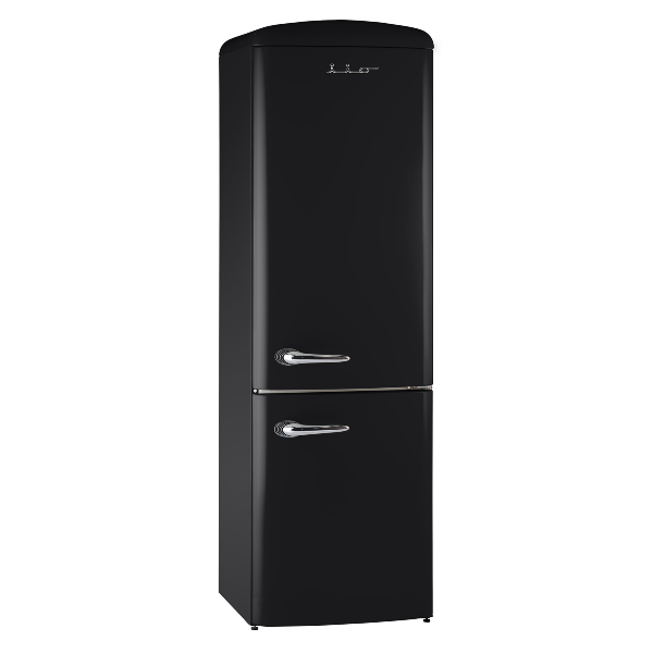 iio Kitchen RR1 Black 12 Cu. Ft. Retro Refrigerator with Bottom Freezer