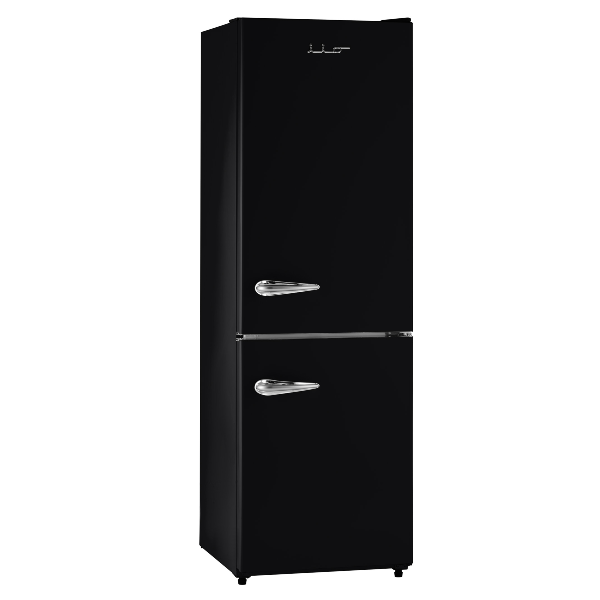 iio Kitchen RM1 Black 11 cu. ft. Retro Frost Free Refrigerator with Bottom Freezer