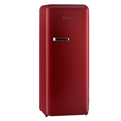 iio Kitchen VR1 Ruby Red 10 Cu. Ft. Retro Refrigerator with Freezerette