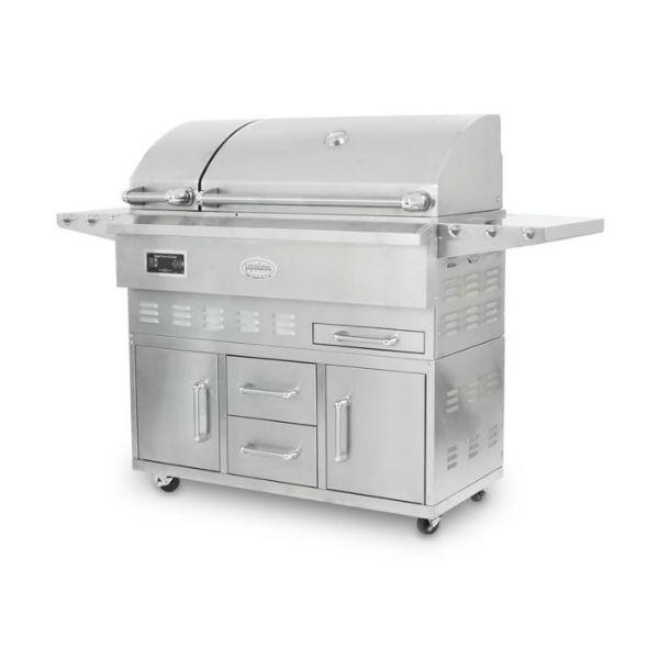 Louisiana Grills LG860C 43" Stainless Steel Freestanding Pellet Grill w/ Full Lower Cabinet