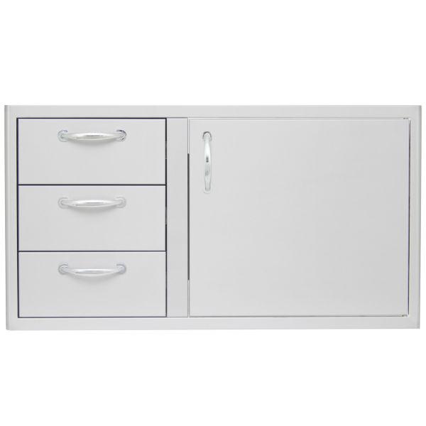 Blaze 39&quot; Stainless Steel Access Door &amp; Triple Drawer Combo BLZ-DDC-39-R