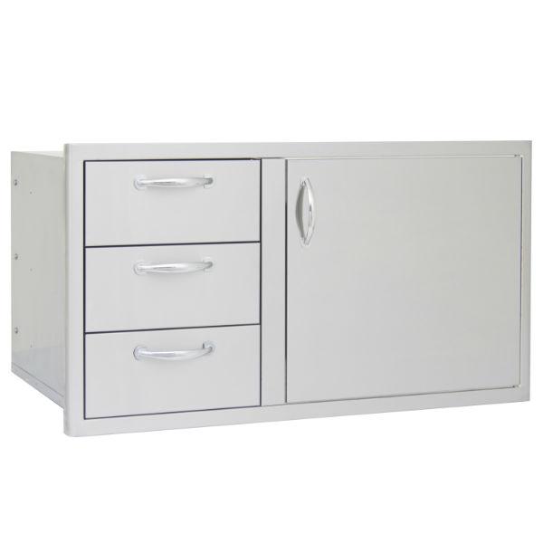 Blaze 39" Stainless Steel Access Door & Triple Drawer Combo BLZ-DDC-39-R