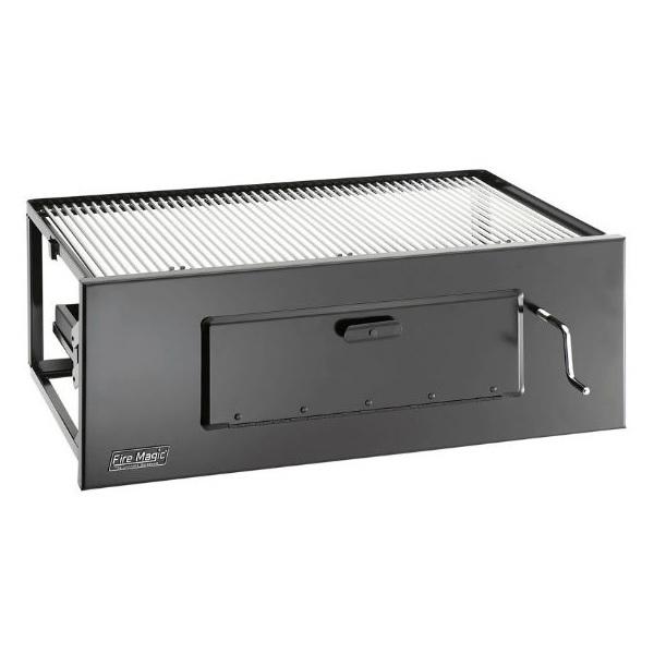 Fire Magic 32" Black Lift-A-Fire Built-In Charcoal Grills 3334