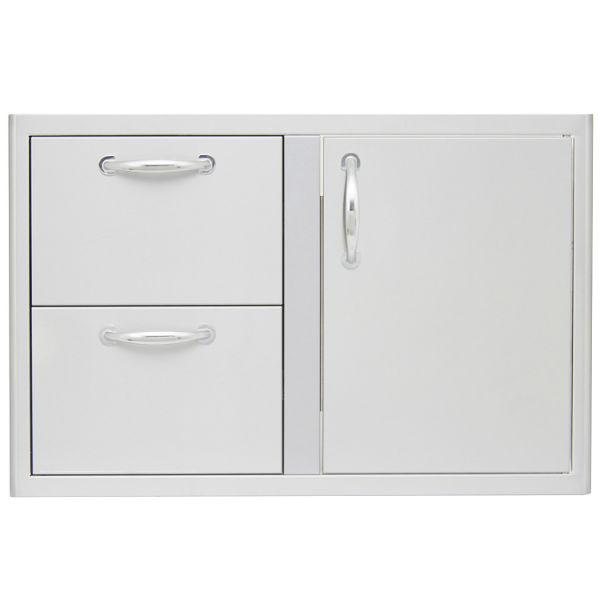 Blaze 32" Stainless Steel Outdoor Access Door & Double Drawer Combo BLZ-DDC-R