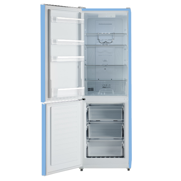 iio Kitchen RM1 Light Blue 11 cu. ft. Retro Frost Free Refrigerator with Bottom Freezer