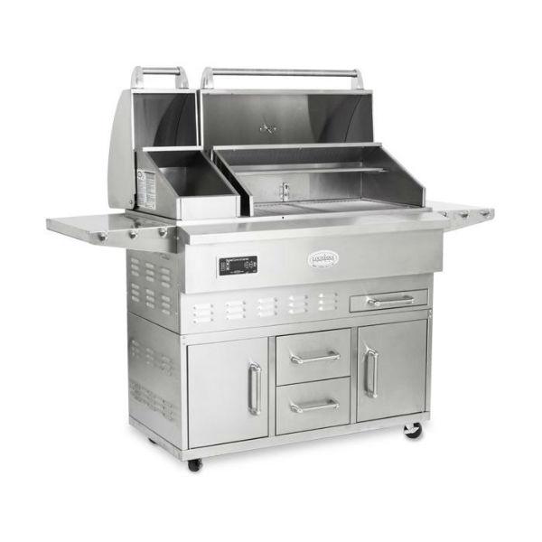 Louisiana Grills LG860C 43" Stainless Steel Freestanding Pellet Grill w/ Full Lower Cabinet