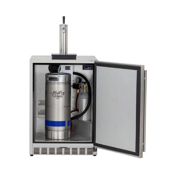 Summerset SSRFR-DK1 25" Stainless Steel 6.6 Cube Outdoor Rated Single Tap Kegerator