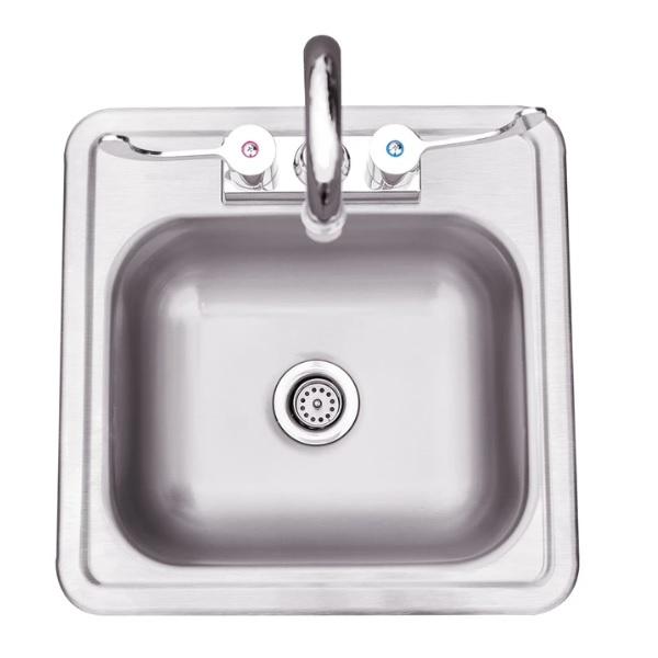 Summerset SSNK-15D 15" Stainless Steel Drop-in Sink w/ Faucet