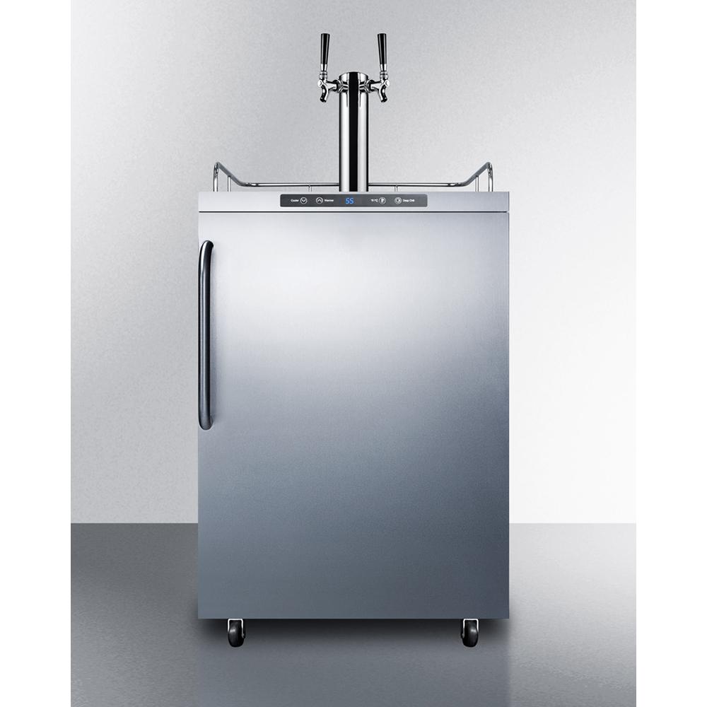 Summit SBC635MOSTWIN 24" Stainless Steel Automatic Freestanding Outdoor Kegerator