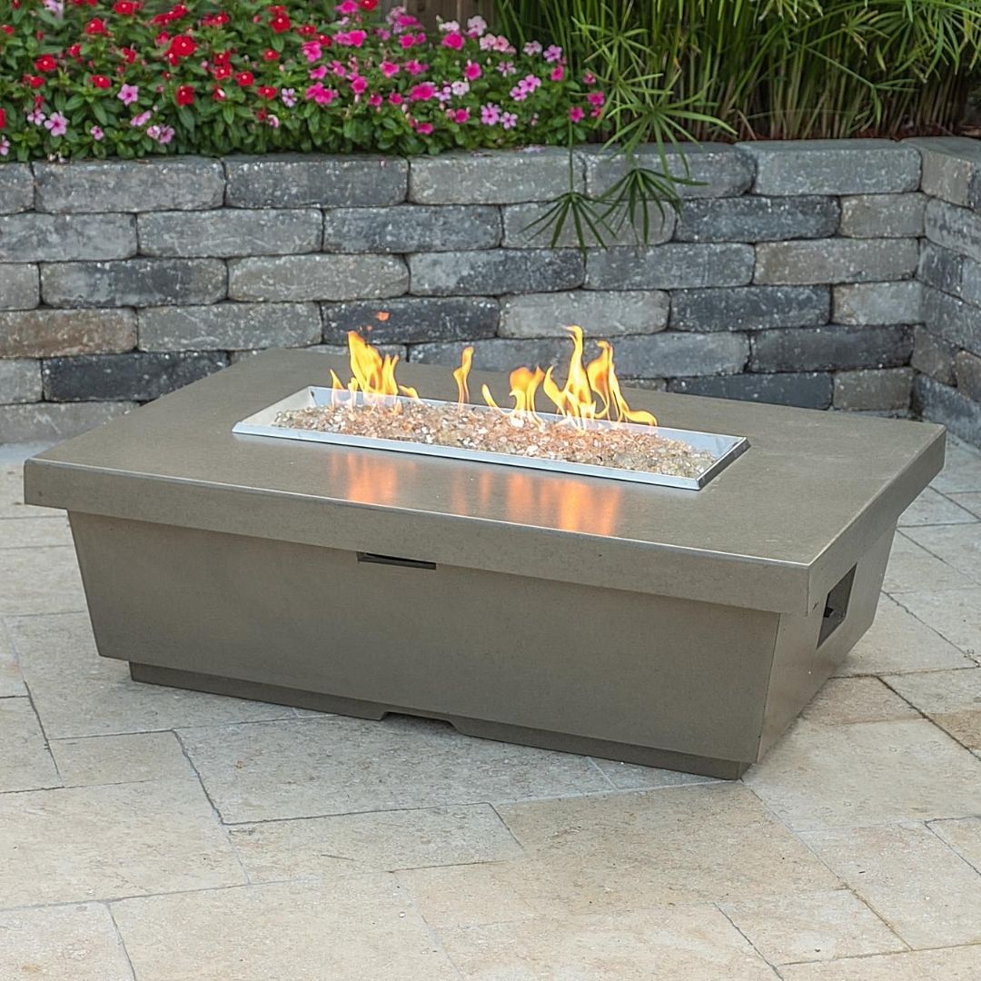 American Fyre Designs 783-SM-11-F4XC Contempo Rectangle Firetable