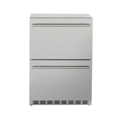 Summerset SSRFR-24DR2 24" Stainless Steel 5.3c Outdoor Rated 2-Drawer Refrigerator