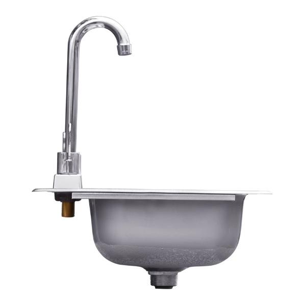 Summerset SSNK-15D 15" Stainless Steel Drop-in Sink w/ Faucet