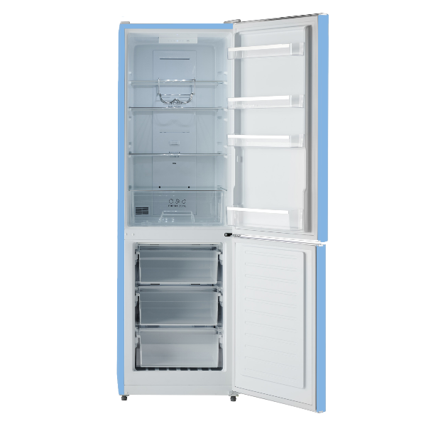 iio Kitchen RM1 Light Blue 11 cu. ft. Retro Frost Free Refrigerator with Bottom Freezer