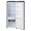 iio Kitchen FF1 Midnight Black 7 Cu. Ft. Retro Refrigerator with Bottom Freezer