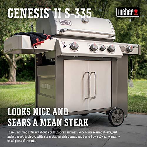 Weber 61006001 Genesis II S-335 3-Burner Liquid Propane Grill, Stainless Steel