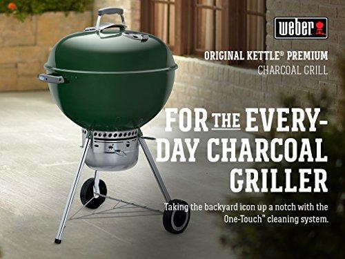 Weber 14407001 Original Kettle Premium Charcoal Grill, 22-Inch, Green -  Outdoor Cooking Pros