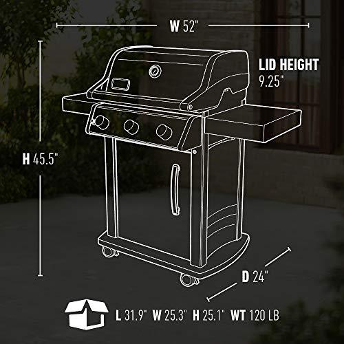 Weber 46502001 Spirit S-315 LP Gas Grill, Stainless Steel