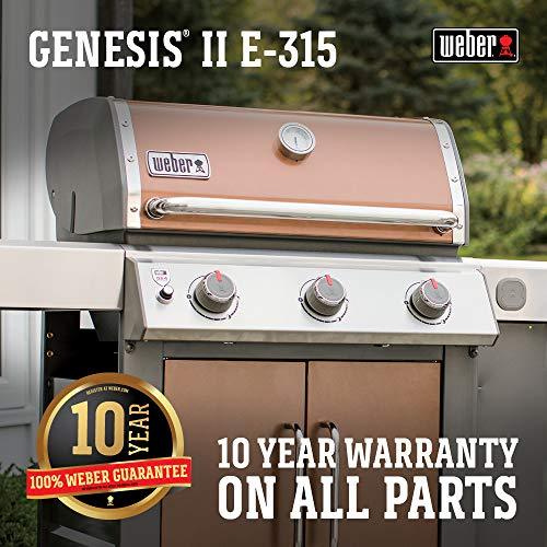 Weber 61025001 Genesis II E-315 3-Burner Liquid Propane Grill, Copper