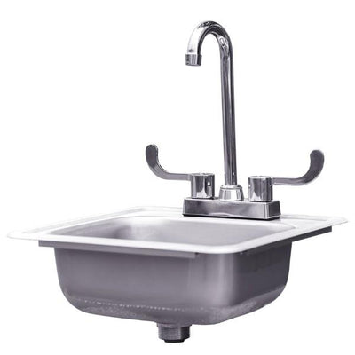 Summerset SSNK-15D 15" Stainless Steel Drop-in Sink w/ Faucet