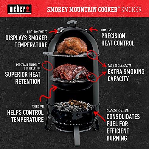 Weber 18-inch Smokey Mountain Cooker, Charcoal Smoker