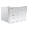 Summerset SSDC2-33LP 33" Stainless Steel 2-Drawer & LP Tank Pullout Drawer Combo