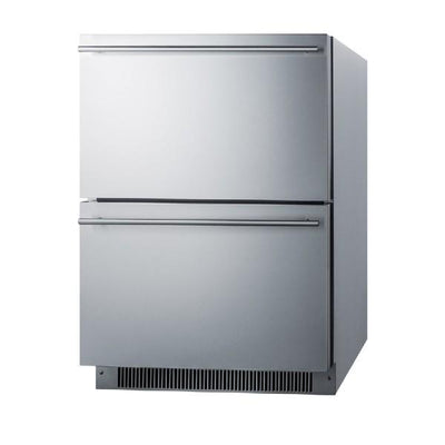 Summit ADRD24 24" Stainless Steel 4.8 cu.ft 2-Drawer Outdoor Refrigerator