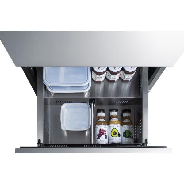 Summit ADRD24 24" Stainless Steel 4.8 cu.ft 2-Drawer Outdoor Refrigerator