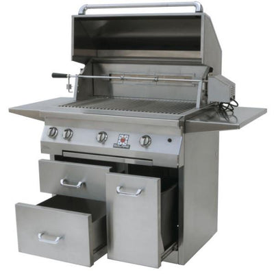 Solaire SOL-AGBQ-36CIR 36" Stainless Steel Freestanding Infrared Gas Grill w/ Rotisserie