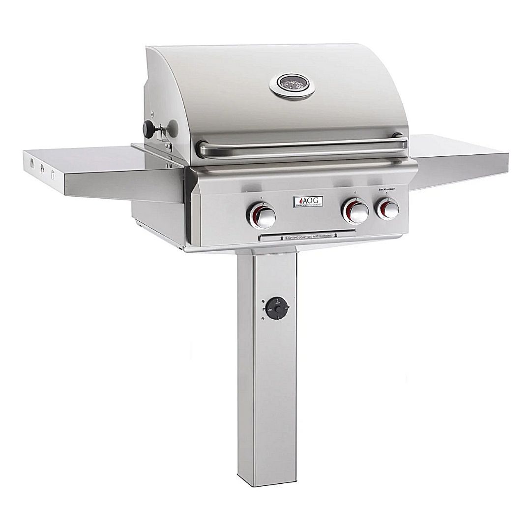 American Outdoor Grill 24NGT In-Ground Post 24&quot; 2 Burner Gas Grill