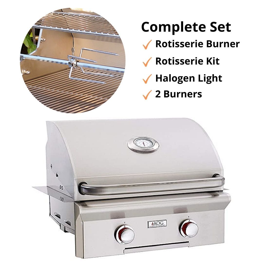 American Outdoor Grill 24NBL Built-in 24" 2 Burner Gas Grill