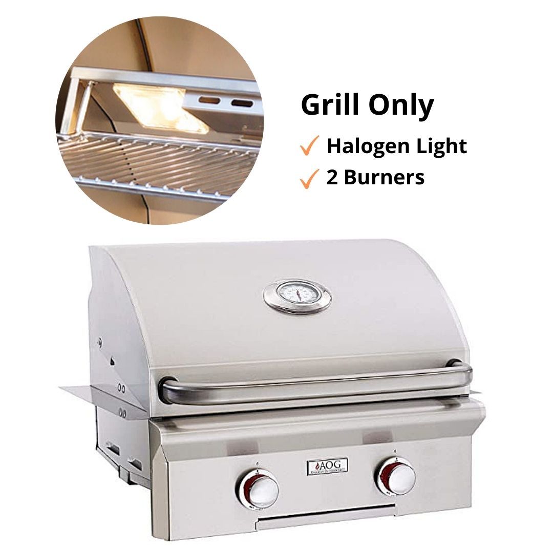 American Outdoor Grill 24NBL Built-in 24" 2 Burner Gas Grill