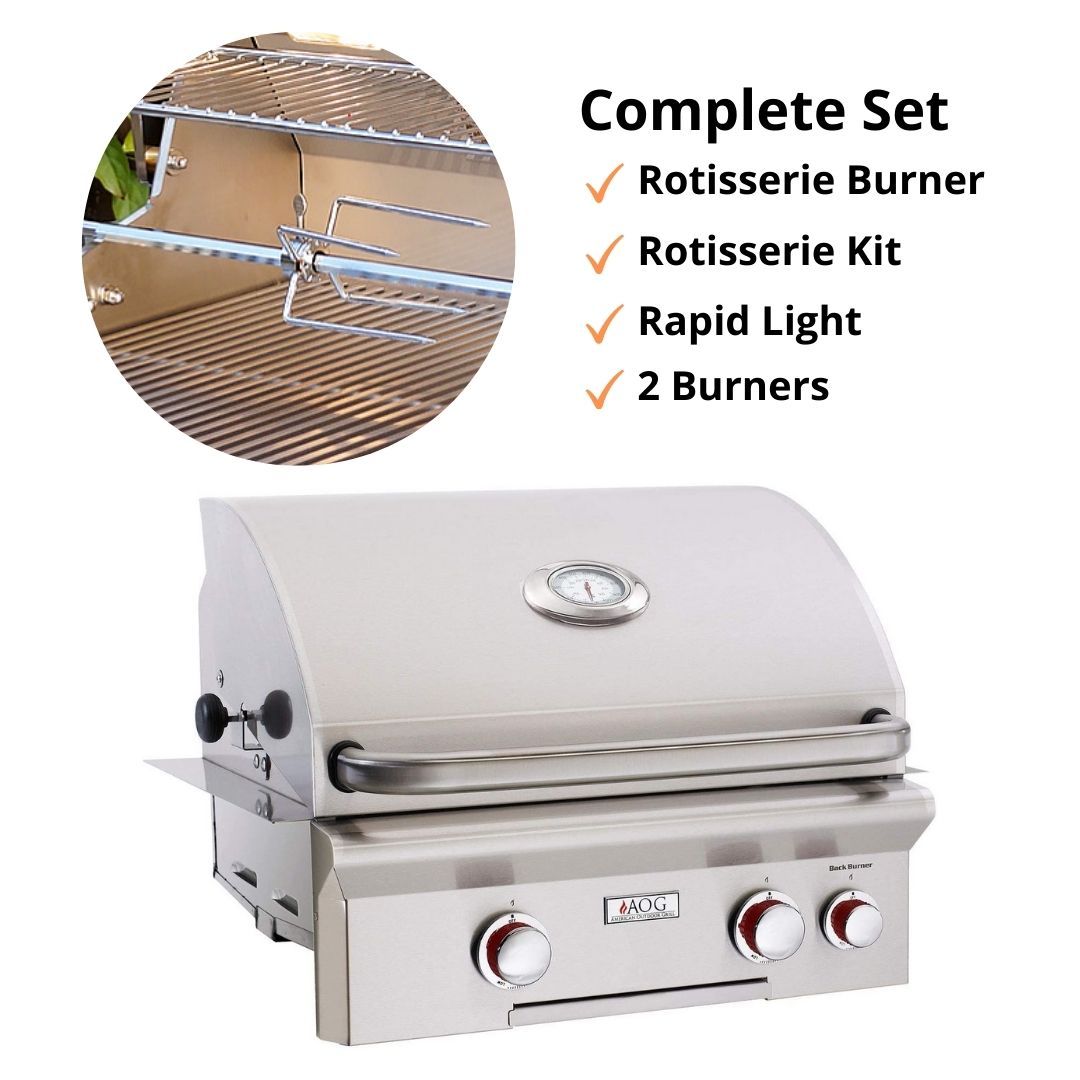 American Outdoor Grill 24NBT Built-in 24" 2 Burner Gas Grill