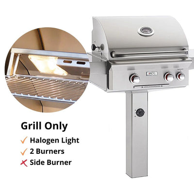 American Outdoor Grill 24NGT In-Ground Post 24" 2 Burner Gas Grill
