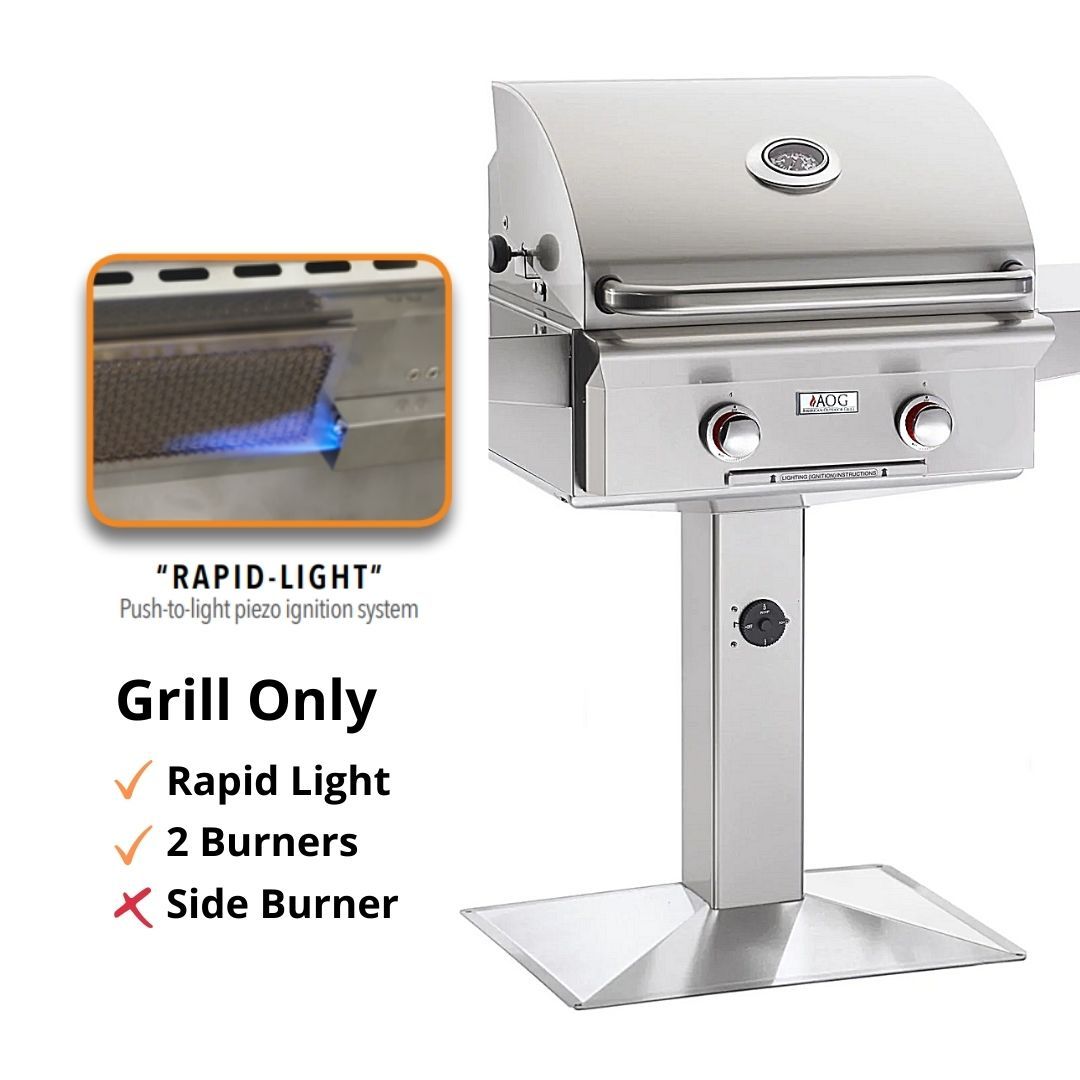 American Outdoor Grill 24NPT Patio Post 24" 2 Burner Gas Grill