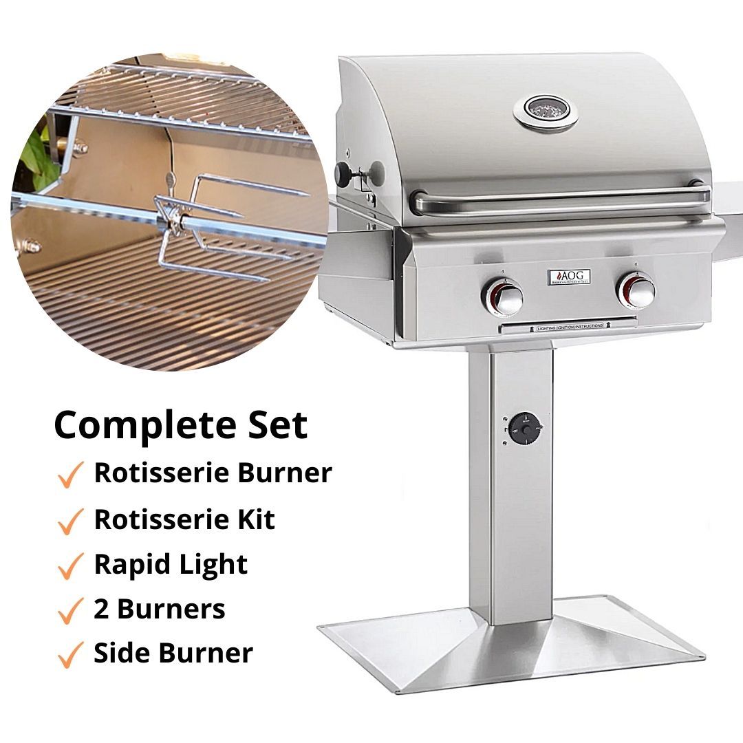 American Outdoor Grill 24NPT Patio Post 24" 2 Burner Gas Grill