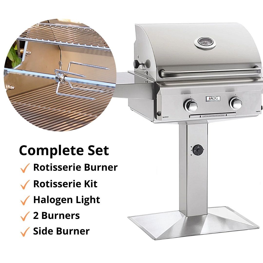 American Outdoor Grill 24NPL Patio Post 24" 2 Burner Gas Grill