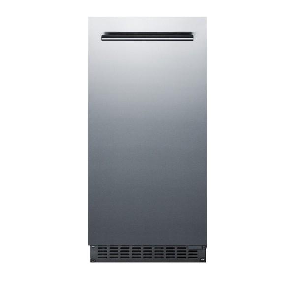 Summit BIM68OSPUMP 15" Stainless Steel 62 lb. Outdoor Rated Clear Ice Maker