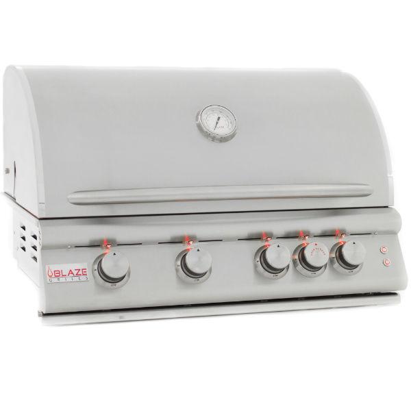 Blaze 32" Stainless Steel 4 Burner LTE Gas Grill w/ Rear Burner BLZ-4LTE2