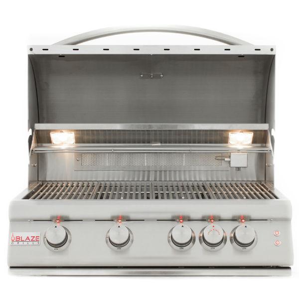 Blaze 32" Stainless Steel 4 Burner LTE Gas Grill w/ Rear Burner BLZ-4LTE2