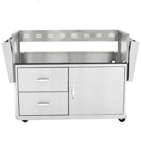 Blaze 44" Stainless Steel 4 Burner Professional Grill Cart w/ Shelves BLZ-4PRO-CART