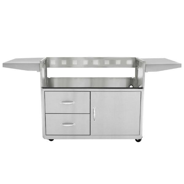 Blaze 44&quot; Stainless Steel 4 Burner Professional Grill Cart w/ Shelves BLZ-4PRO-CART