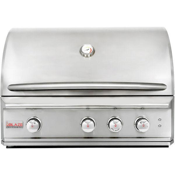 Blaze Professional 34" 3 Burner Built-In Gas Grill With Rear Infrared Burner BLZ-3PRO