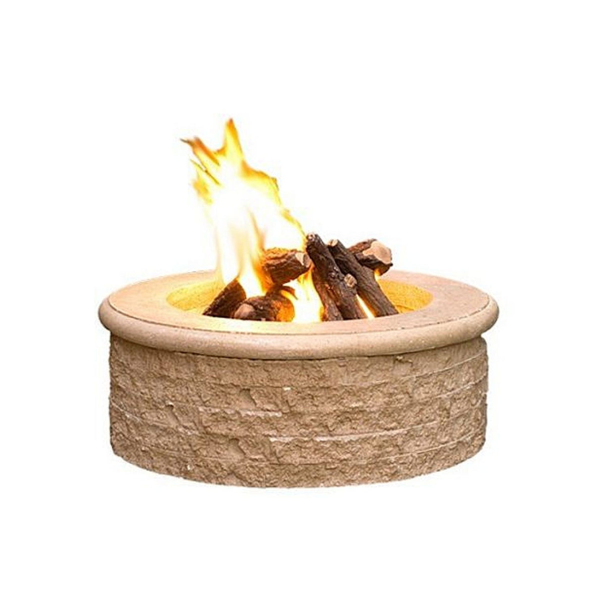 American Fyre Designs 680-M6 Chiseled 39&quot; Round Café Blanco Fire Pit