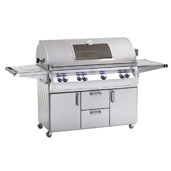Fire Magic E1060s 48" Stainless Steel Freestanding Gas Grill w/ Side Burner & Magic Window View