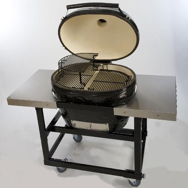 Primo PGCXLH Oval XL 400 28" Black Ceramic Charcoal Grill