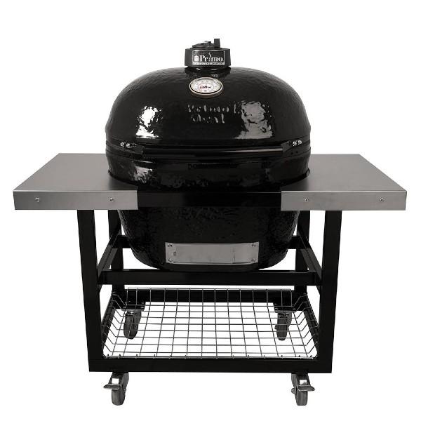 Primo PGCXLH Oval XL 400 28" Black Ceramic Charcoal Grill