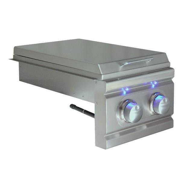 RCS Grill Cutlass RDB1EL 13" Stainless Steel Double Side Burner w/ Blue LED Light